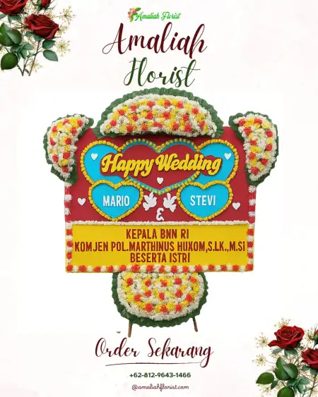 Papan Bunga Pernikahan Klampok